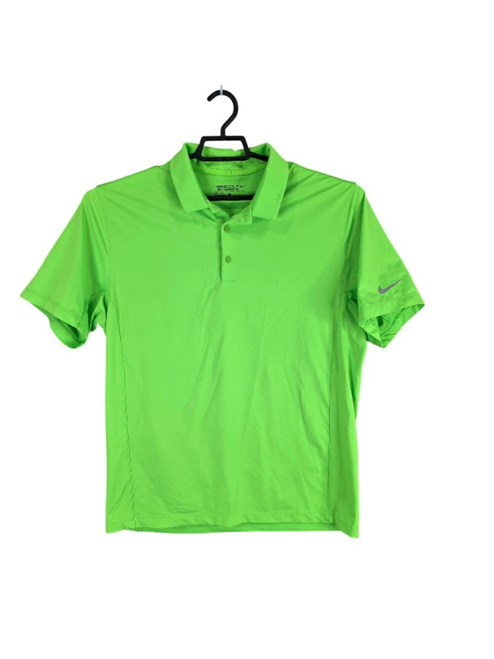 Mens Nike Golf Lime Green Tour Performance Polo Shirt Dri Fit Short Sleeve L